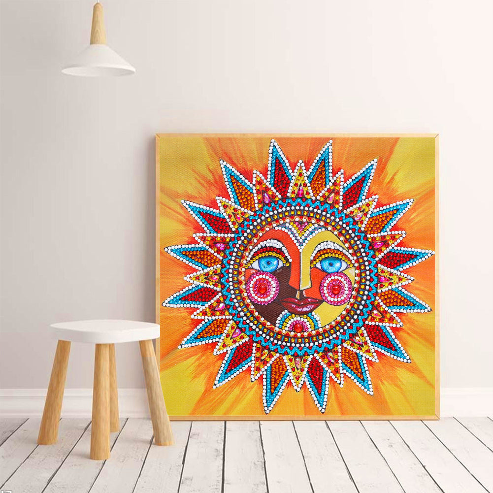 Luminous Sun God - Special Shaped Drill Diamond Painting 30*30CM