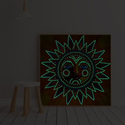 Luminous Sun God - Special Shaped Drill Diamond Painting 30*30CM