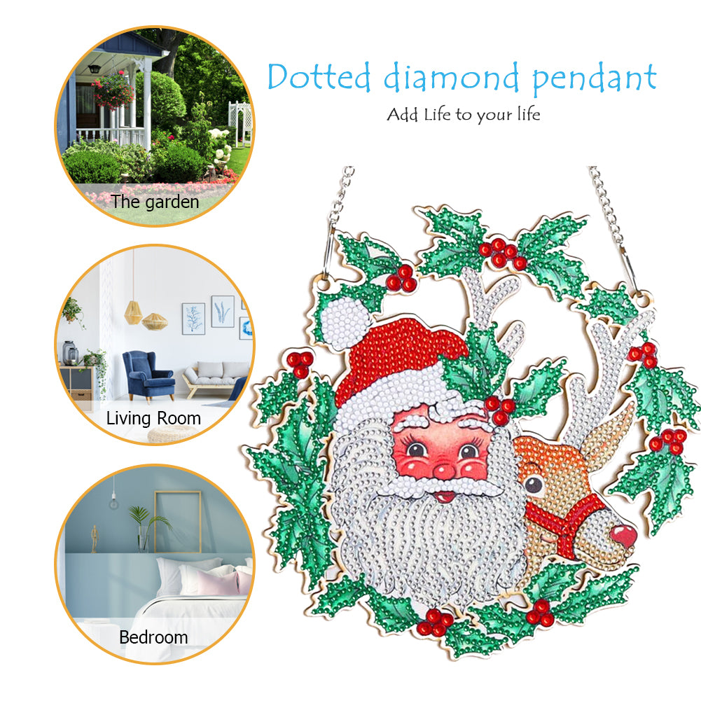 30x30cm 5D DIY Diamond Painting Art Wreath Kit Hanging Craft Home Decor