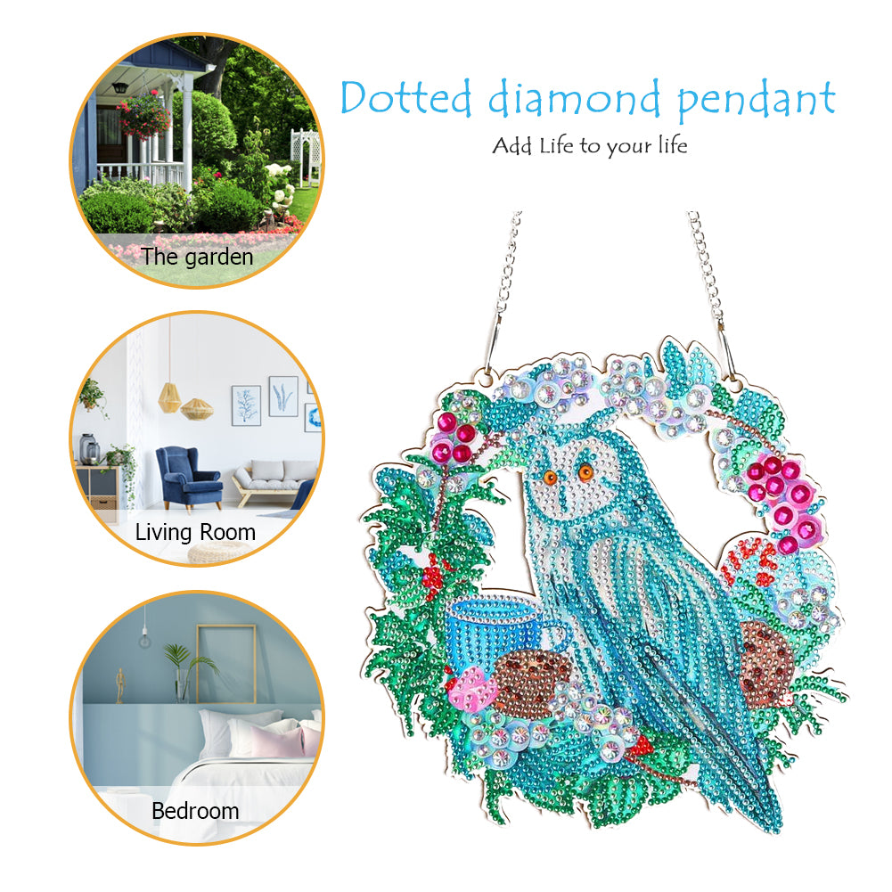 30x30cm 5D DIY Diamond Painting Art Wreath Kit Hanging Craft Home Decor
