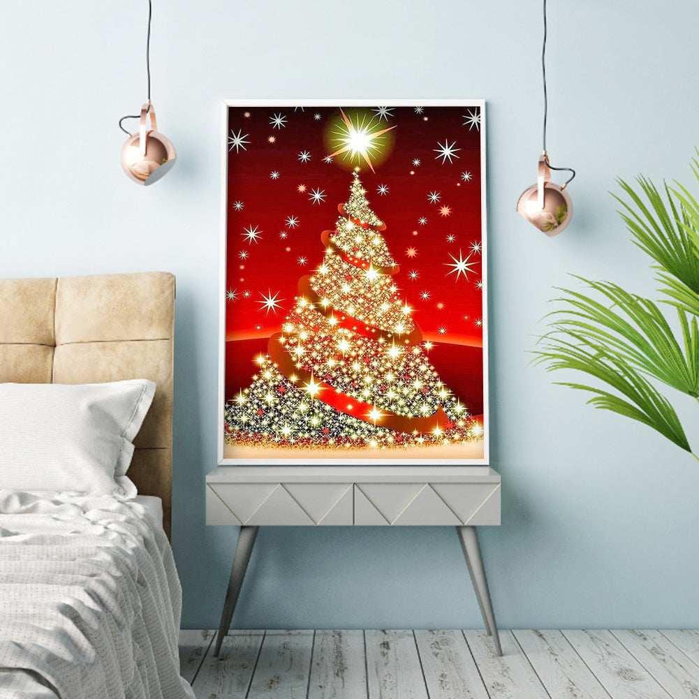 Christmas Tree - Full Round Drill Diamond Painting 30*40CM