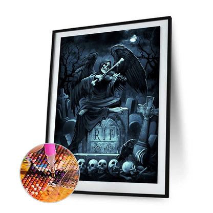 Skull Angel - Full Round Drill Diamond Painting 30*40CM