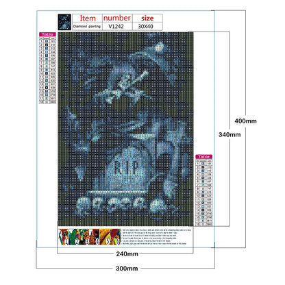 Skull Angel - Full Round Drill Diamond Painting 30*40CM