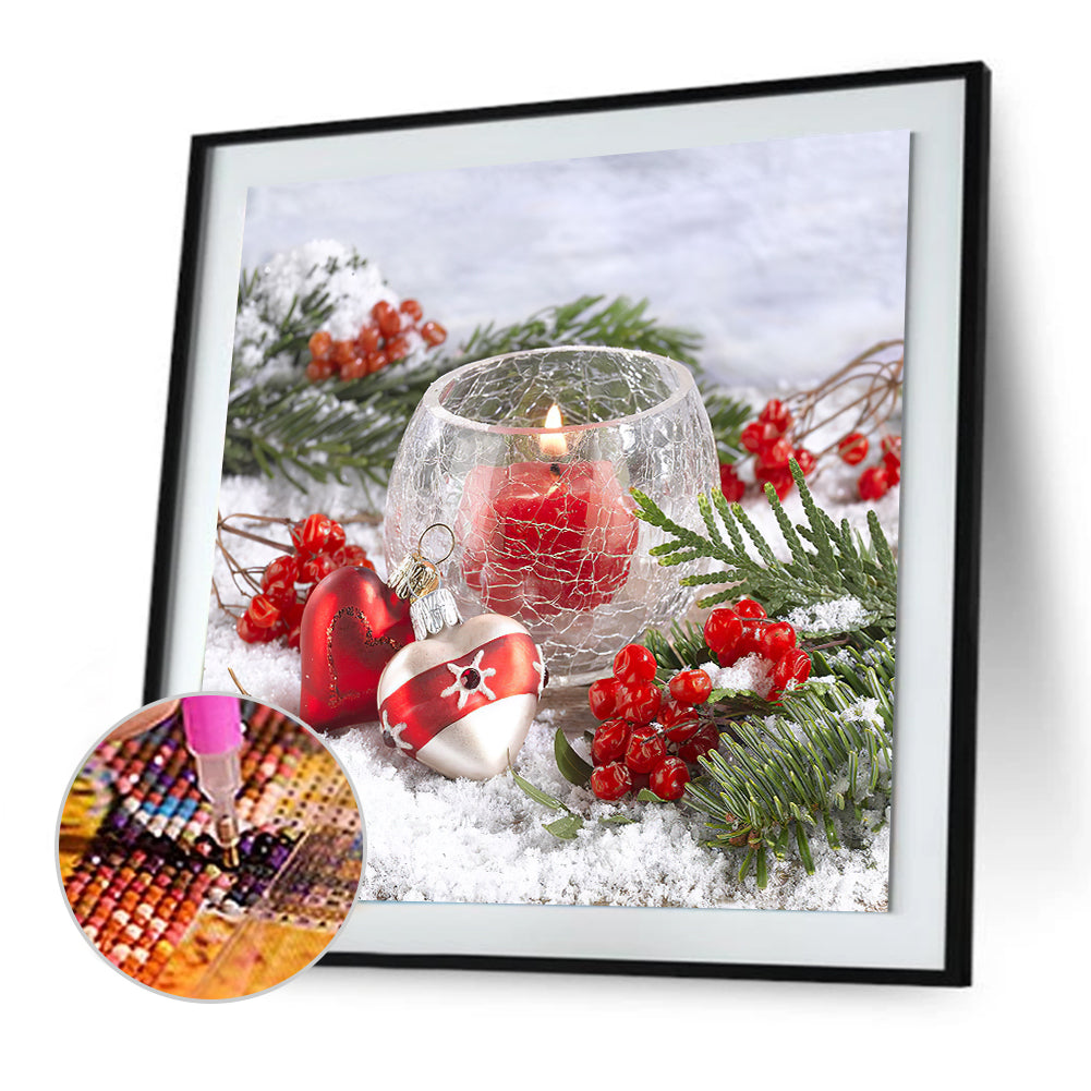 Christmas Heart - Full Round Drill Diamond Painting 30*30CM