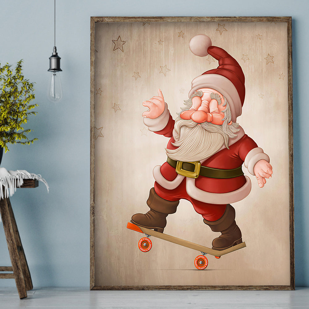 Santa Christmas - Full Round Drill Diamond Painting 30*40CM