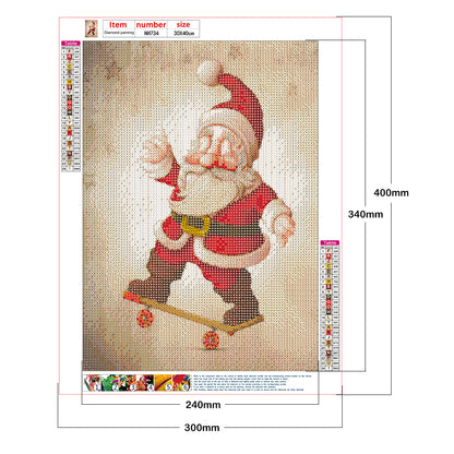 Santa Christmas - Full Round Drill Diamond Painting 30*40CM