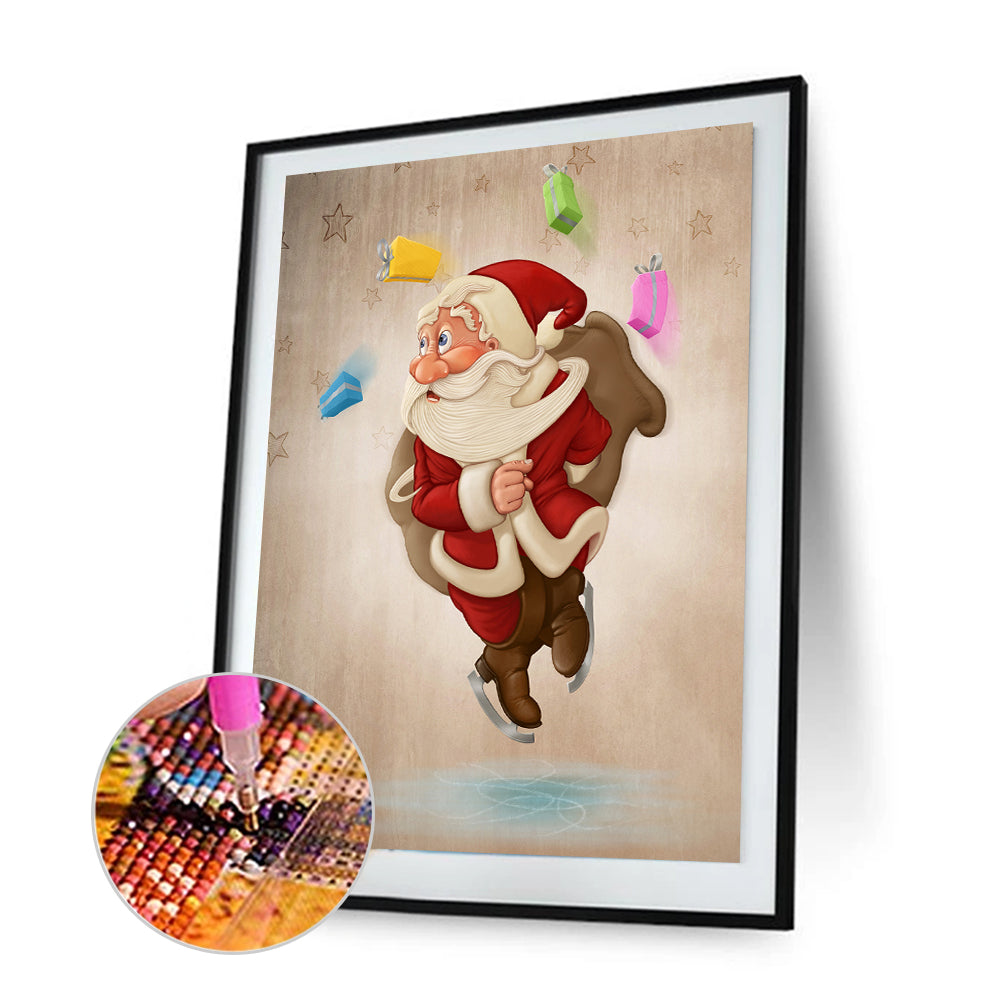 Santa Christmas - Full Round Drill Diamond Painting 30*40CM