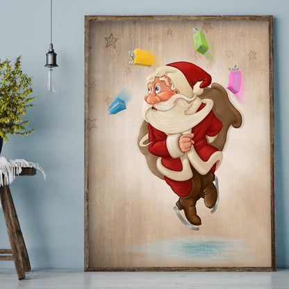 Santa Christmas - Full Round Drill Diamond Painting 30*40CM