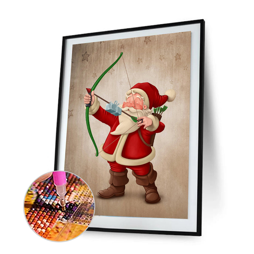 Santa Christmas - Full Round Drill Diamond Painting 30*40CM