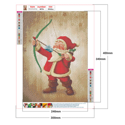 Santa Christmas - Full Round Drill Diamond Painting 30*40CM