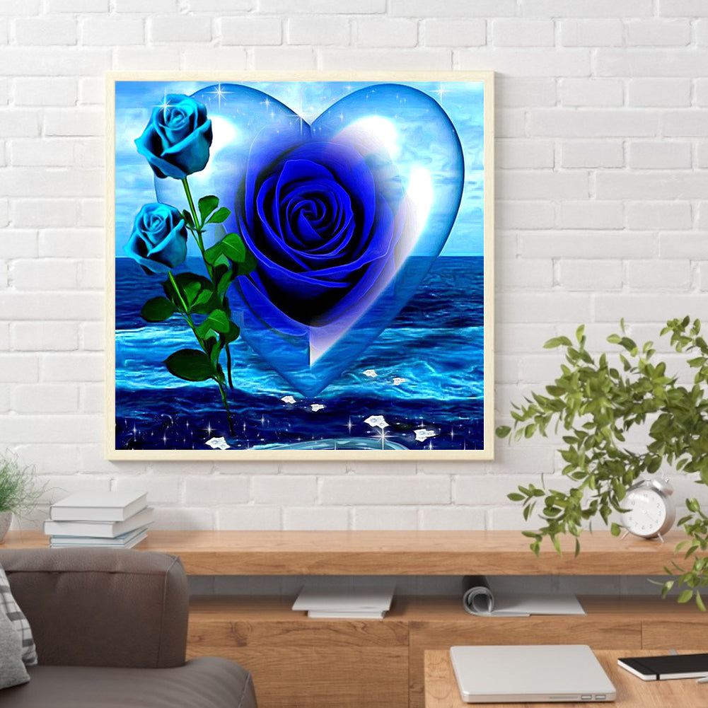 Rose Heart - Full Square Drill Diamond Painting 30*30CM