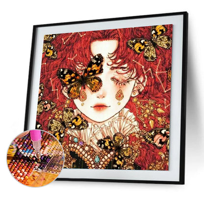 Butterfly Beauty - Full Round Drill Diamond Painting 30*30CM