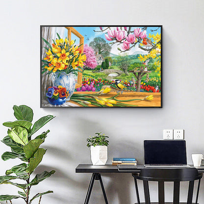 Garden Scenery - Full Round Drill Diamond Painting 40*30CM