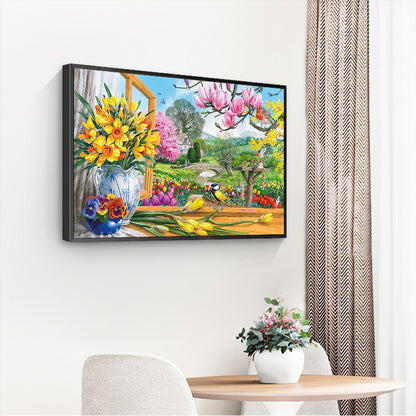 Garden Scenery - Full Round Drill Diamond Painting 40*30CM