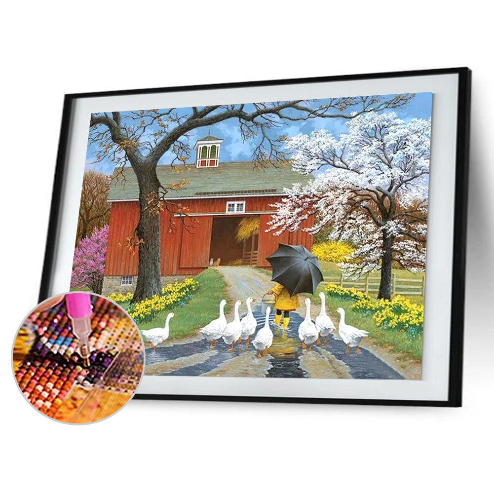 Garden Scenery - Full Round Drill Diamond Painting 40*30CM