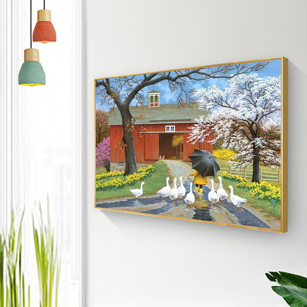 Garden Scenery - Full Round Drill Diamond Painting 40*30CM