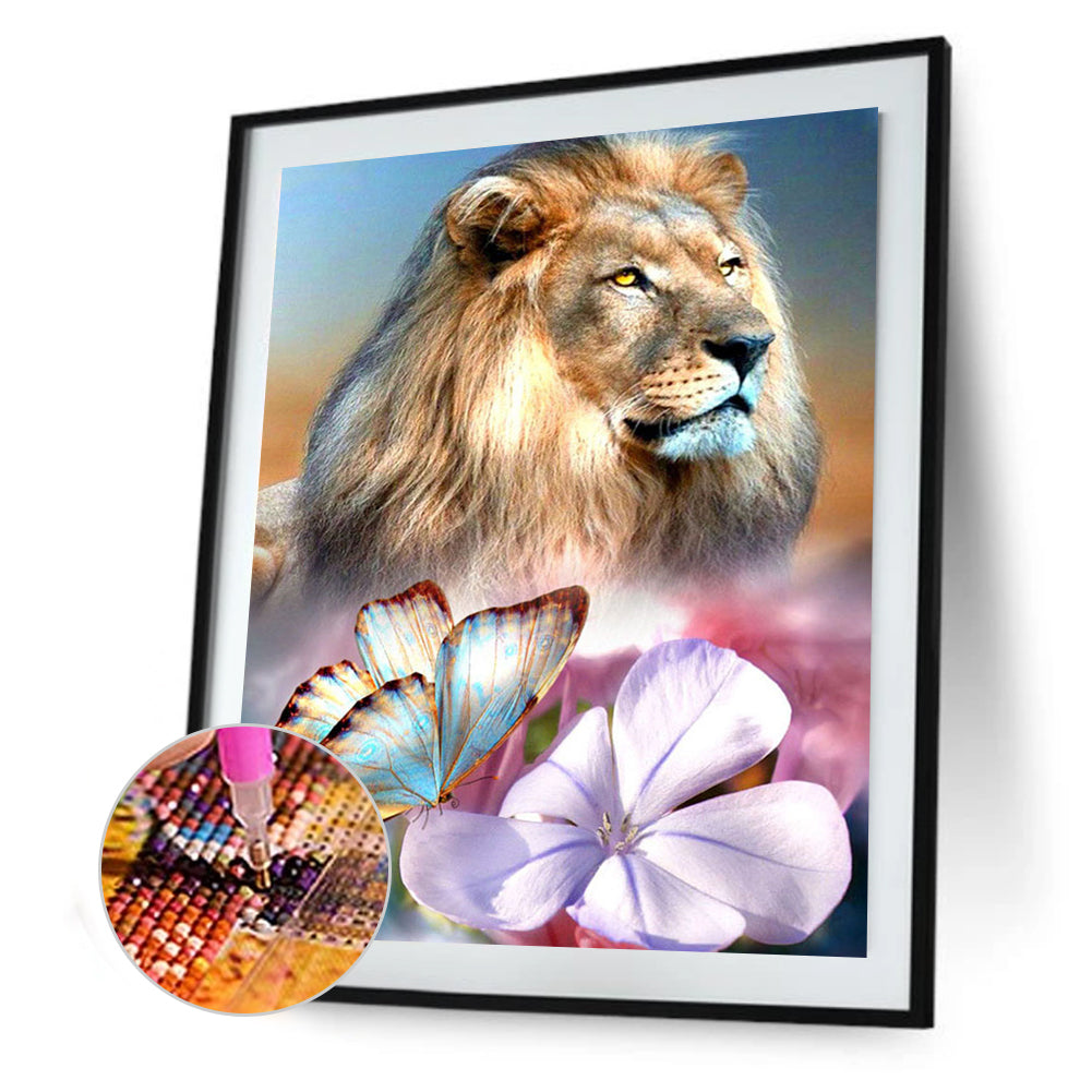 Tiger Flower - Full Square Drill Diamond Painting 30*40CM