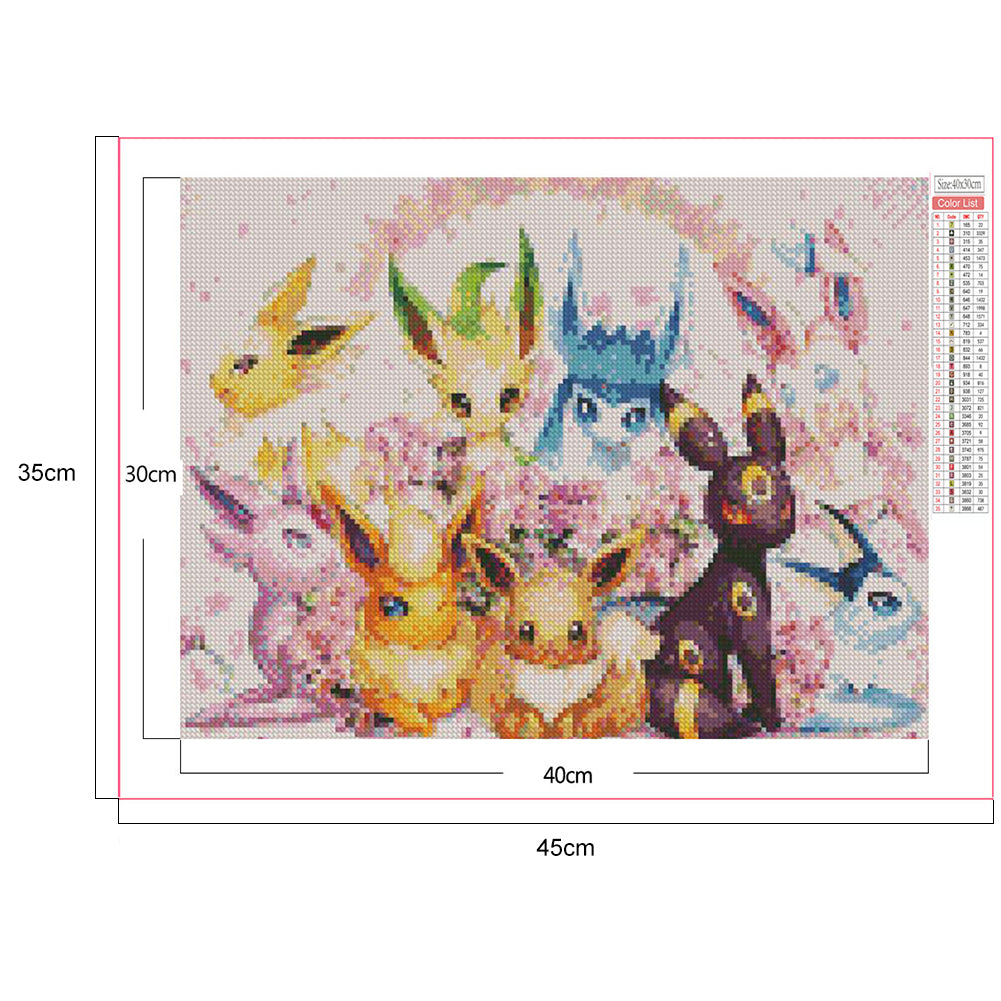 Pikachu - Full Square Drill Diamond Painting 40*30CM