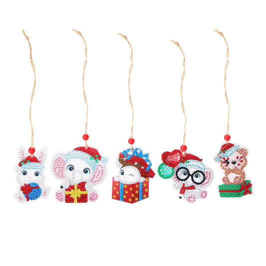 Double-side Christmas Diamond Painting DIY Hanging Pendant Trees Decoration