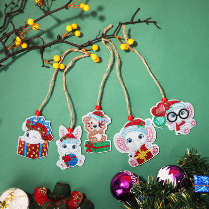 Double-side Christmas Diamond Painting DIY Hanging Pendant Trees Decoration