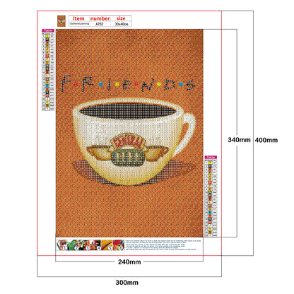 Coffee Cup - Full Round Drill Diamond Painting 30*40CM