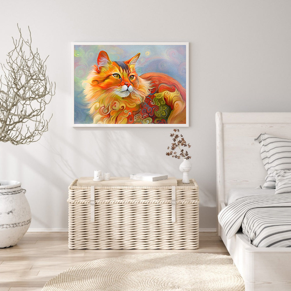 Lucky Cat - Full Round Drill Diamond Painting 40*30CM