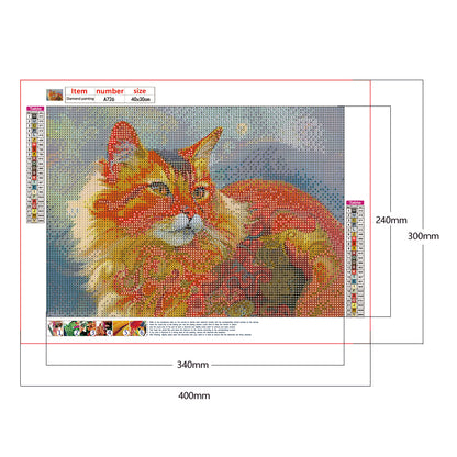 Lucky Cat - Full Round Drill Diamond Painting 40*30CM