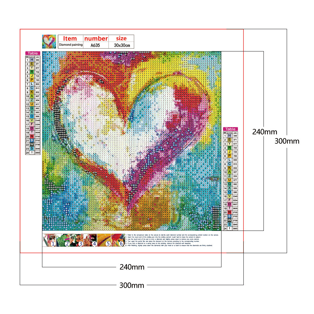 Love - Full Round Drill Diamond Painting 30*30CM