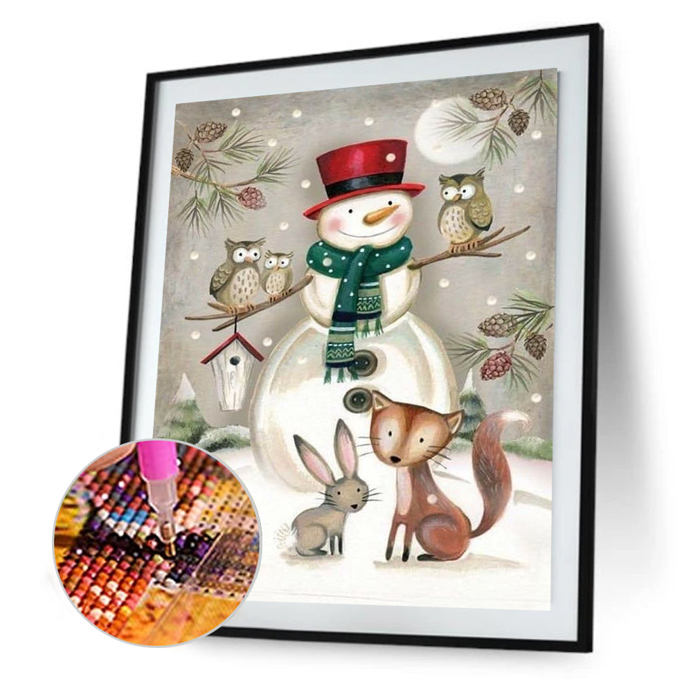 Snowman Critter - Full Round Drill Diamond Painting 30*40CM