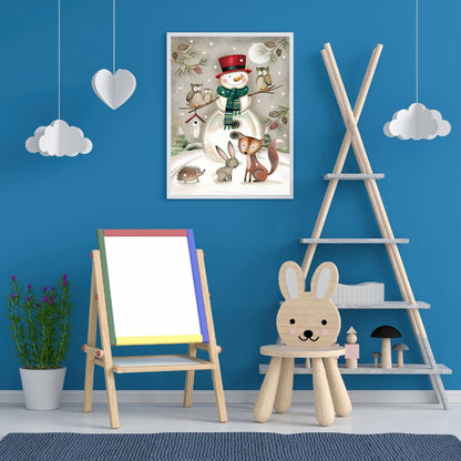 Snowman Critter - Full Round Drill Diamond Painting 30*40CM