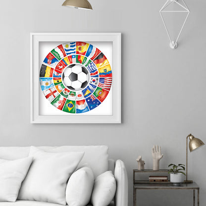 Soccer Flag - Full Round Drill Diamond Painting 40*40CM