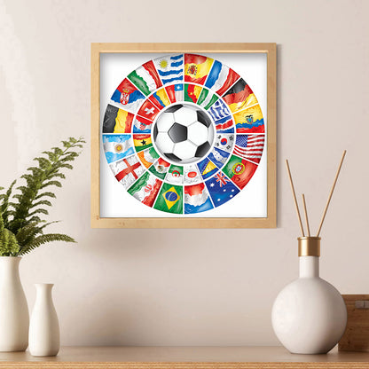 Soccer Flag - Full Round Drill Diamond Painting 40*40CM