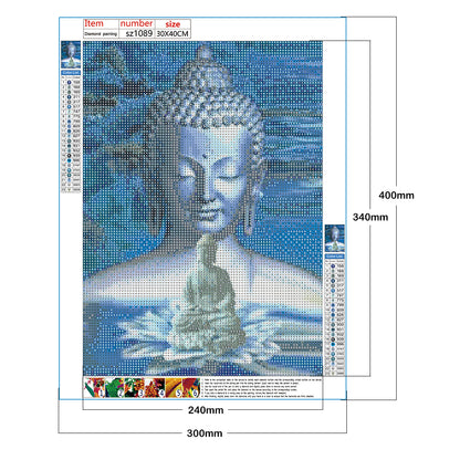 Buddha Statue - Full Round Drill Diamond Painting 30*40CM