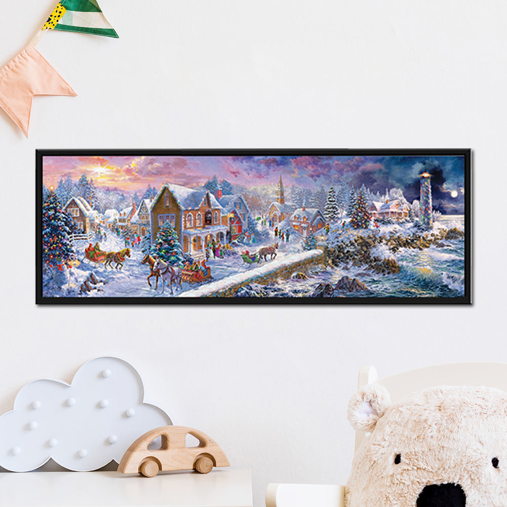 Christmas Town - Full Round Drill Diamond Painting 90*30CM