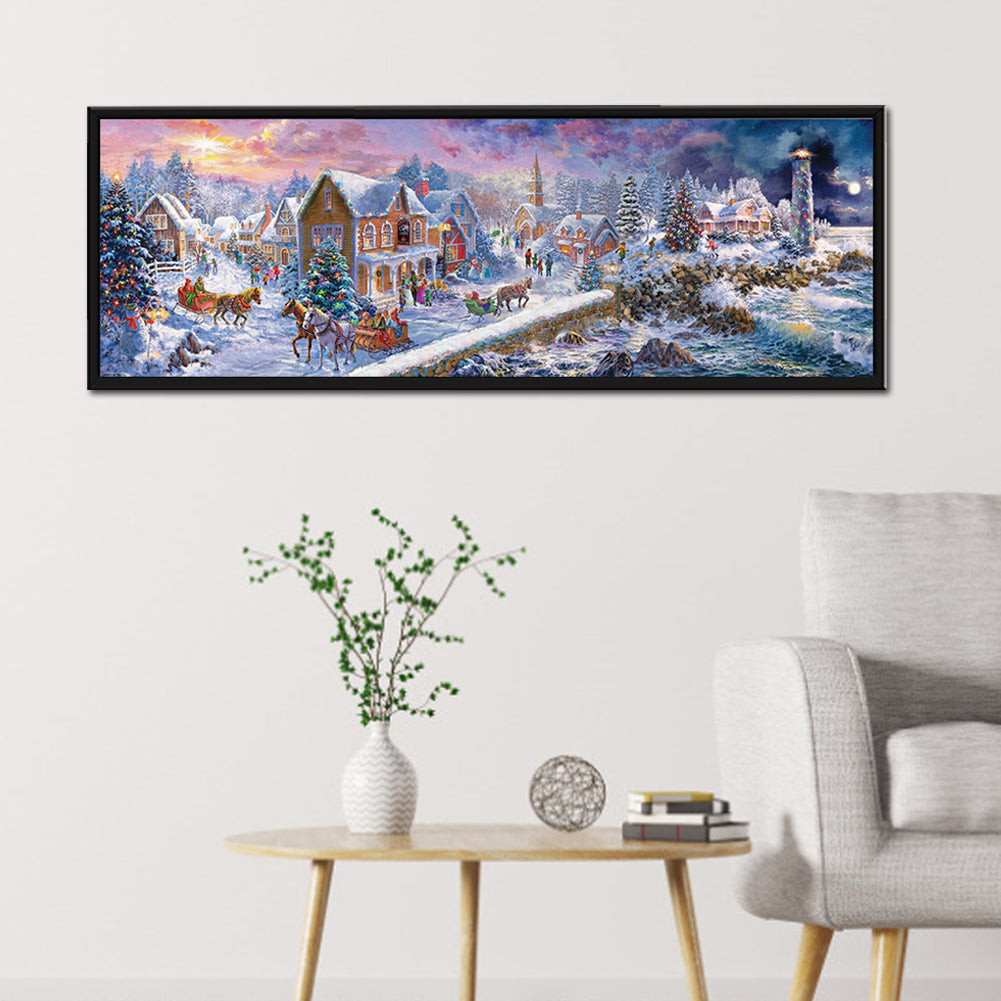 Christmas Town - Full Round Drill Diamond Painting 90*30CM