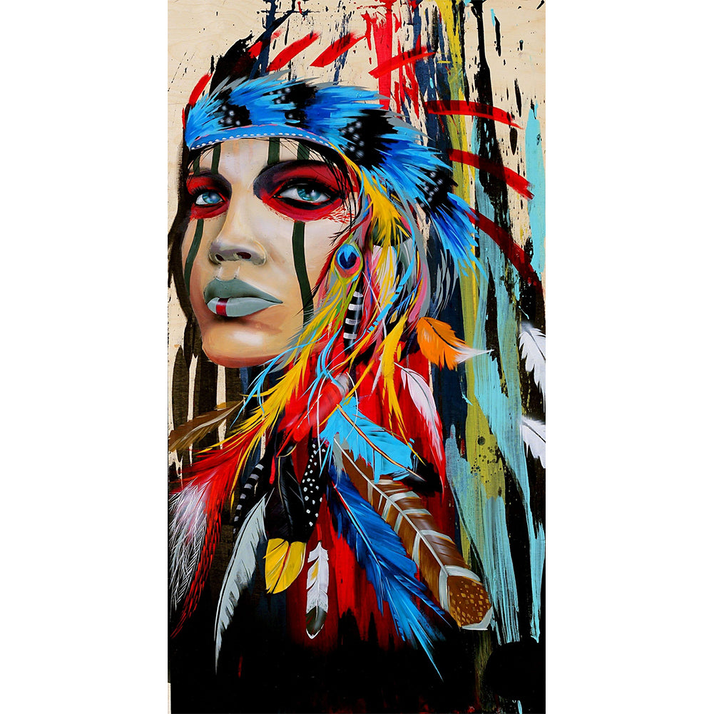 American Indian - Full Square Drill Diamond Painting 45*85CM