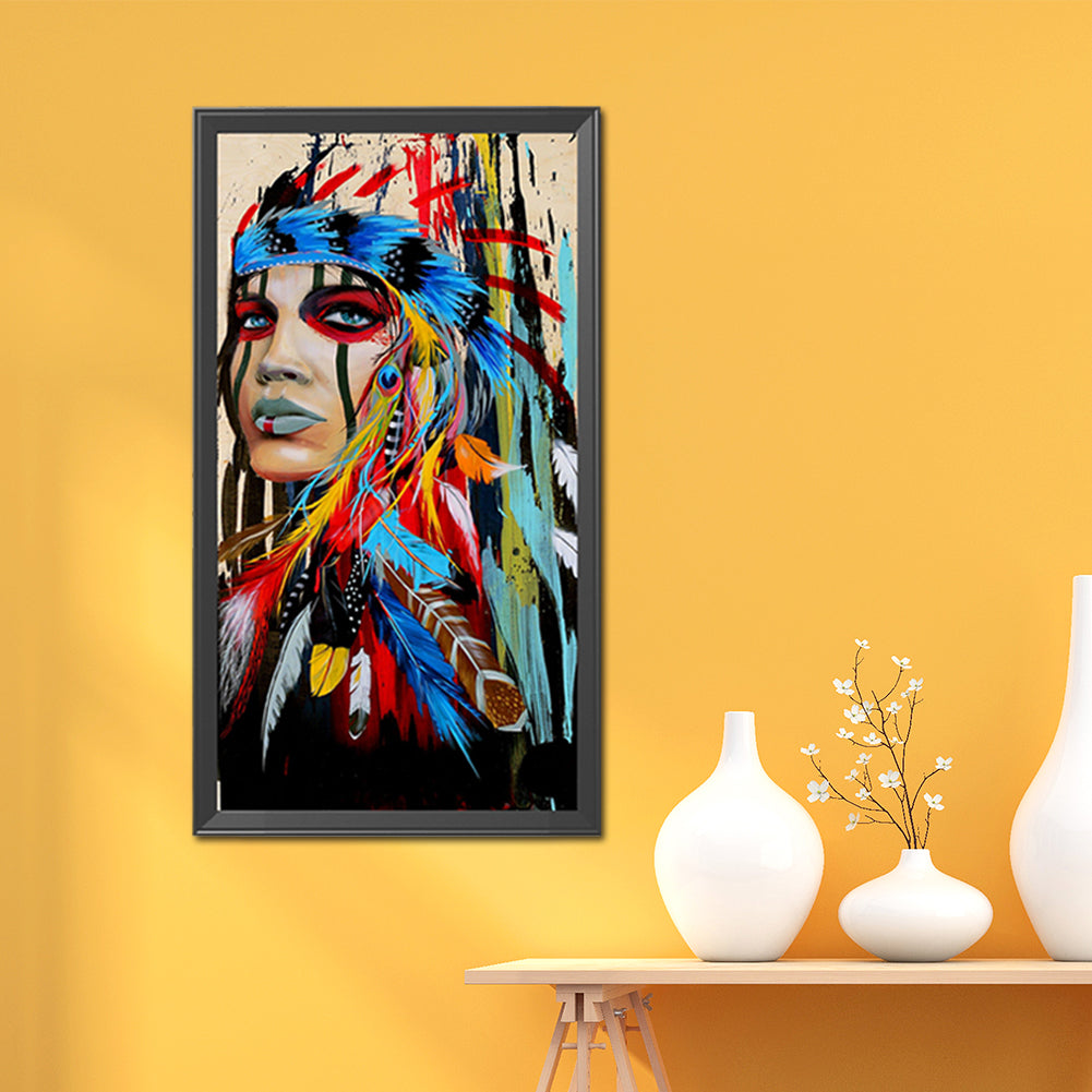 American Indian - Full Square Drill Diamond Painting 45*85CM