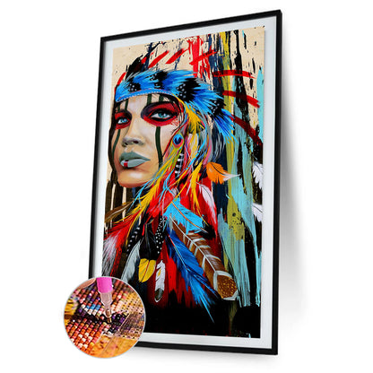 American Indian - Full Square Drill Diamond Painting 45*85CM