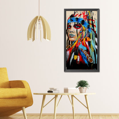 American Indian - Full Square Drill Diamond Painting 45*85CM