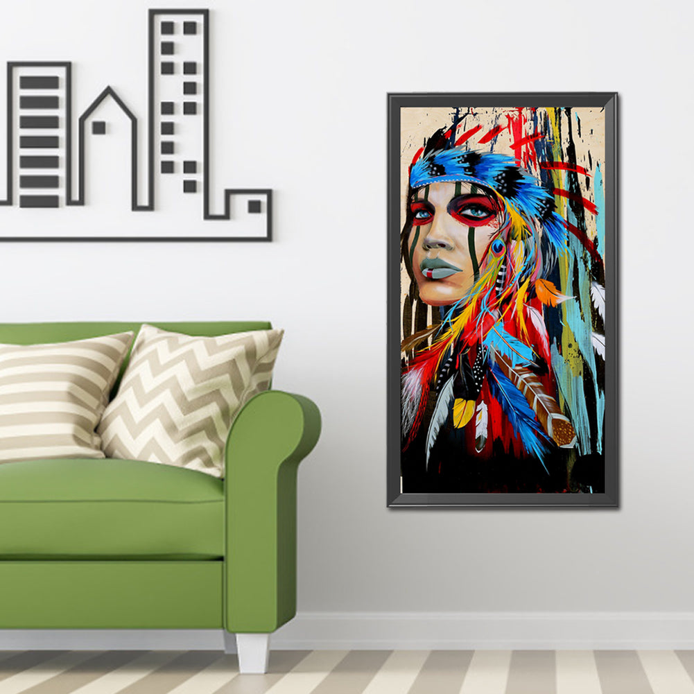 American Indian - Full Square Drill Diamond Painting 45*85CM