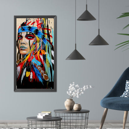 American Indian - Full Square Drill Diamond Painting 45*85CM