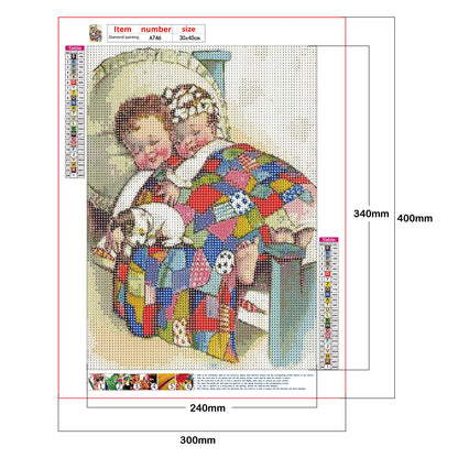 Sleeping Baby - Full Round Drill Diamond Painting 30*40CM