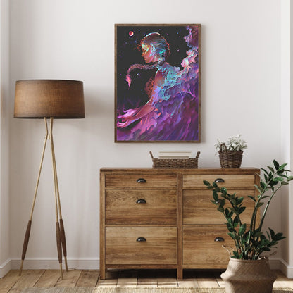Melancholy Girl - Full Round Drill Diamond Painting 30*40CM