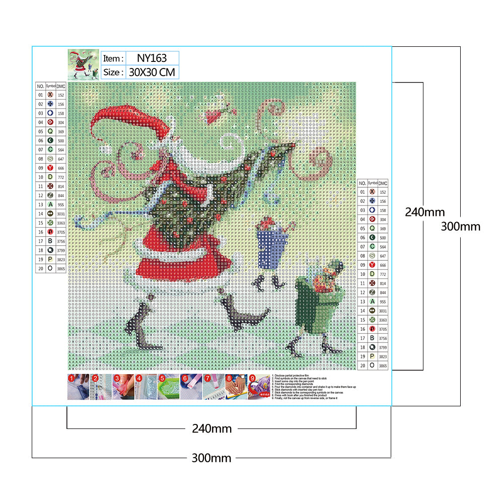 Santa - Full Round Drill Diamond Painting 30*30CM