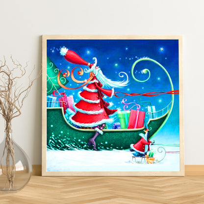 Santa - Full Round Drill Diamond Painting 30*30CM