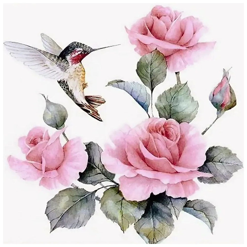 Flower Bird - Full Round Drill Diamond Painting 30*30CM