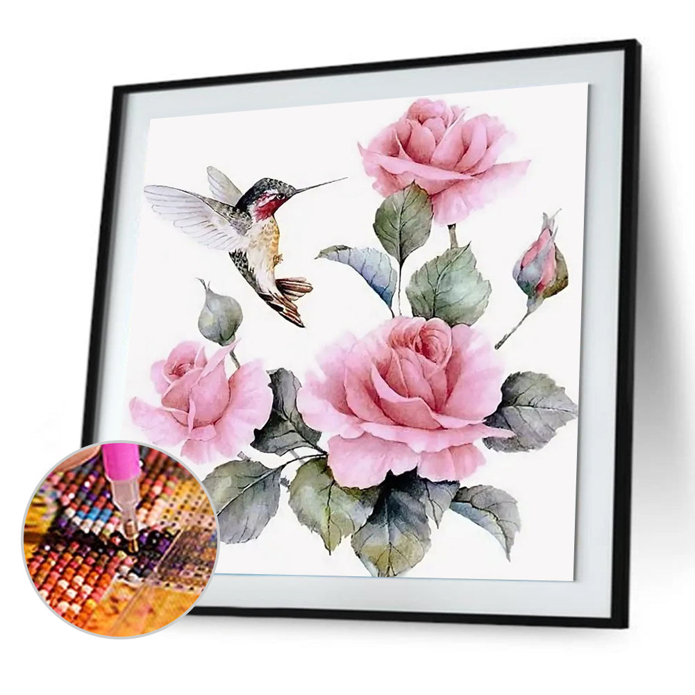 Flower Bird - Full Round Drill Diamond Painting 30*30CM