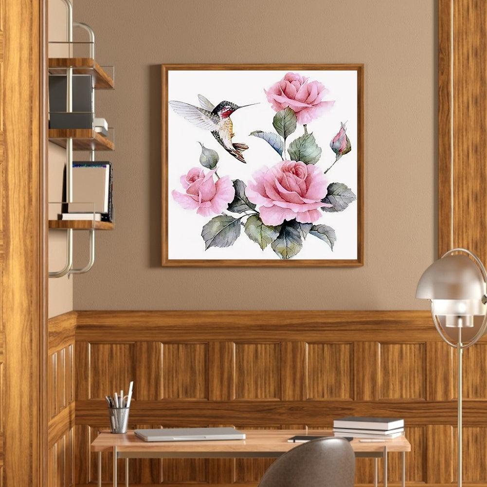 Flower Bird - Full Round Drill Diamond Painting 30*30CM