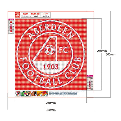 Football Badge - Full Round Drill Diamond Painting 30*30CM