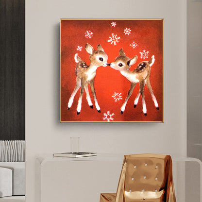 Christmas Deer - Full Round Drill Diamond Painting 30*30CM